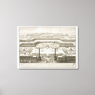 First Proposal for the Schonbrunn Palace, Vienna, Canvas Print