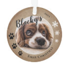 First Puppy Christmas Rustic Dog Name Photo