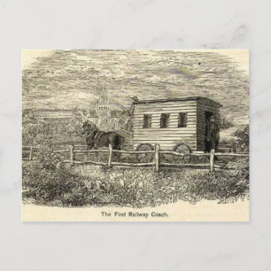 First Railway Coach Postcard