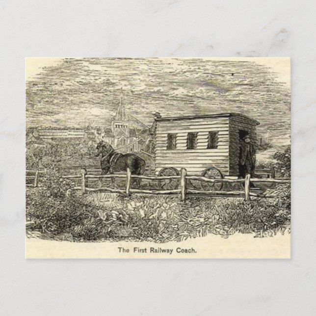 First Railway Coach Postcard (Front)