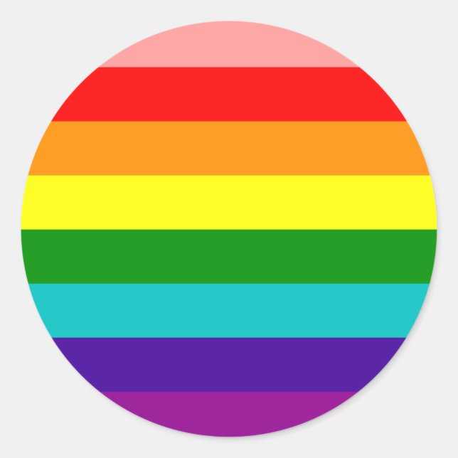 First Rainbow Gay Pride Flag Classic Round Sticker (Front)
