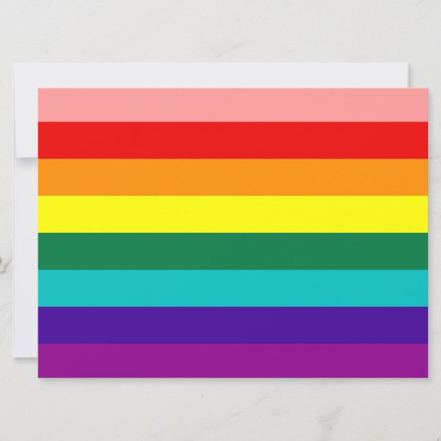 First Rainbow Gay Pride Flag Invitation (Front)