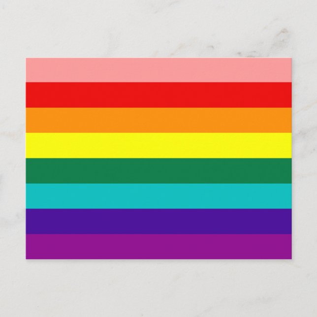 First Rainbow Gay Pride Flag Postcard (Front)