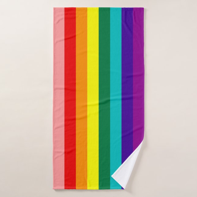 First Rainbow Pride Flag Bath Towel (Bath Towel)