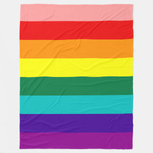 First Rainbow Pride Flag Fleece Blanket
