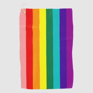 First Rainbow Pride Flag Golf Towel