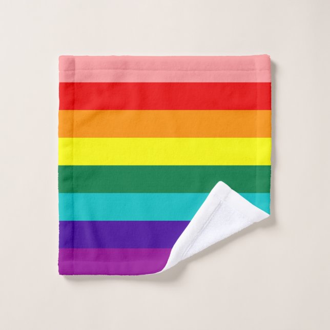 First Rainbow Pride Flag Wash Cloth (Wash Cloth)
