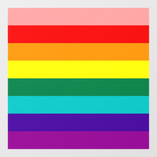 First Rainbow Pride Flag  Window Cling