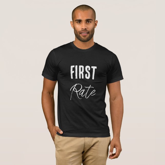 First Rate Fun&Vanity White Modern Hint T-Shirt (Front Full)