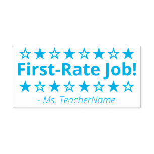 "First-Rate Job!" Marking Rubber Stamp