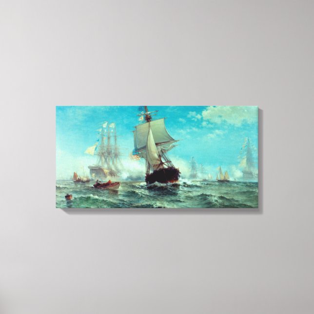 First Recognition of American Flag Canvas Print (Front)