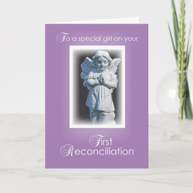First Reconciliation Card for Catholic Girl (Front)