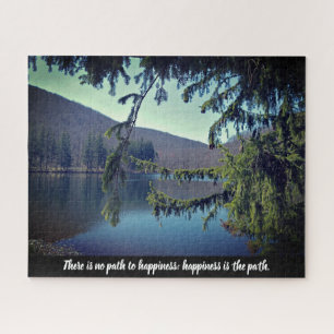 First Reservoir Through the Trees Motivational Jigsaw Puzzle