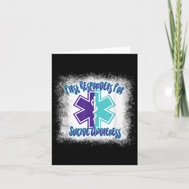 First Resnders For Suicide Awareness Emt Paramedic Card (Front)
