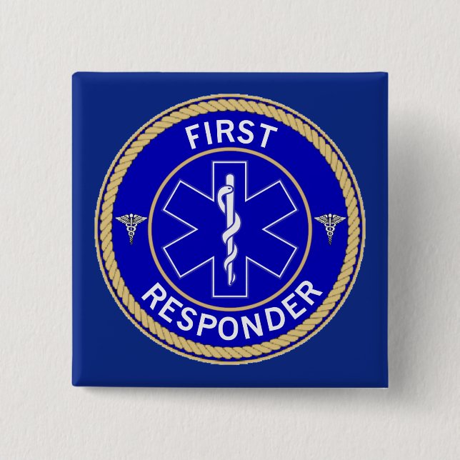 First Responder 15 Cm Square Badge (Front)