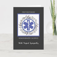 First Responder Sympathy Black Wreath