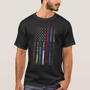First Responders Hero Flag Nurse Ems Police Fire M T-Shirt
