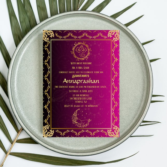 First Rice "Annaprashan" Indian Baby Invitation (Creator Uploaded)