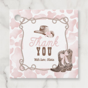 First Rodeo 1st Birthday Dusty Pink Favour Tags