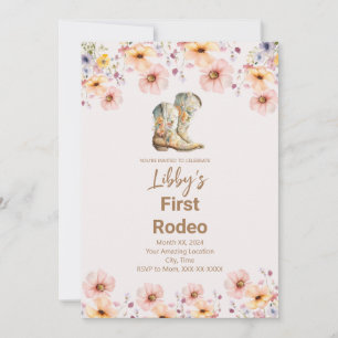 First Rodeo, 1st Birthday Party Invitation