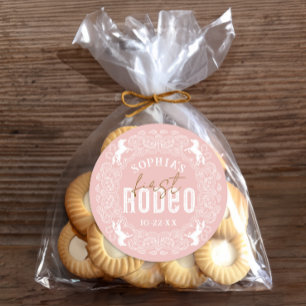 First Rodeo 1st Birthday Sticker – Pink Western Pa