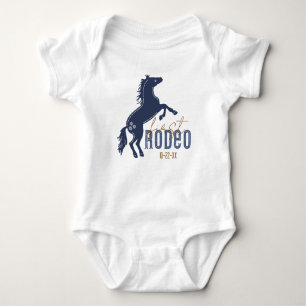 First Rodeo Baby Bodysuit – Navy Blue Western 1st 
