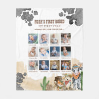 First Rodeo Birthday 12 Month Photo Collage