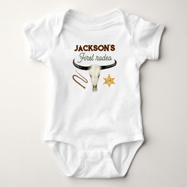 First rodeo birthday baby bodysuit (Front)