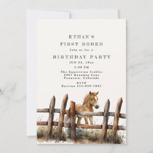 First Rodeo Birthday Invitation