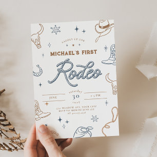 First Rodeo Birthday Invitation 