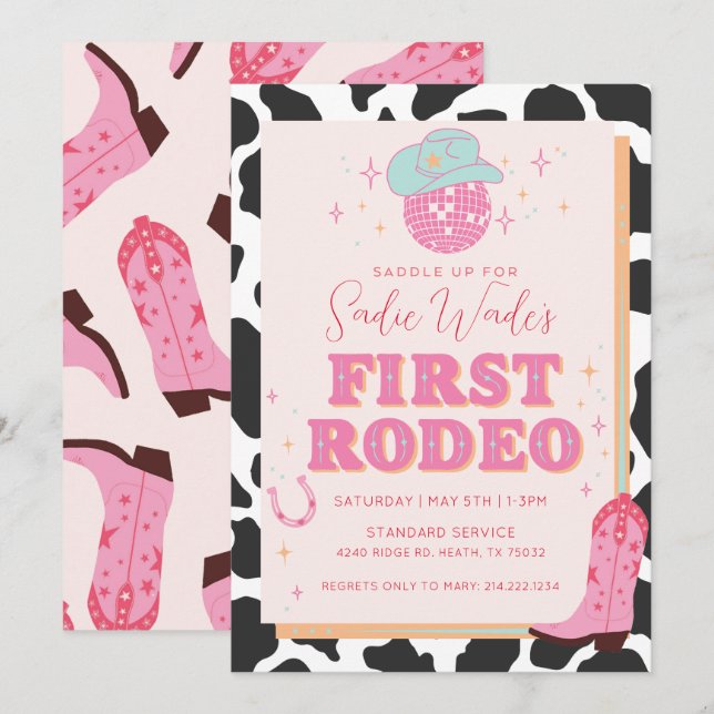 FIRST RODEO BIRTHDAY INVITATION (Front/Back)