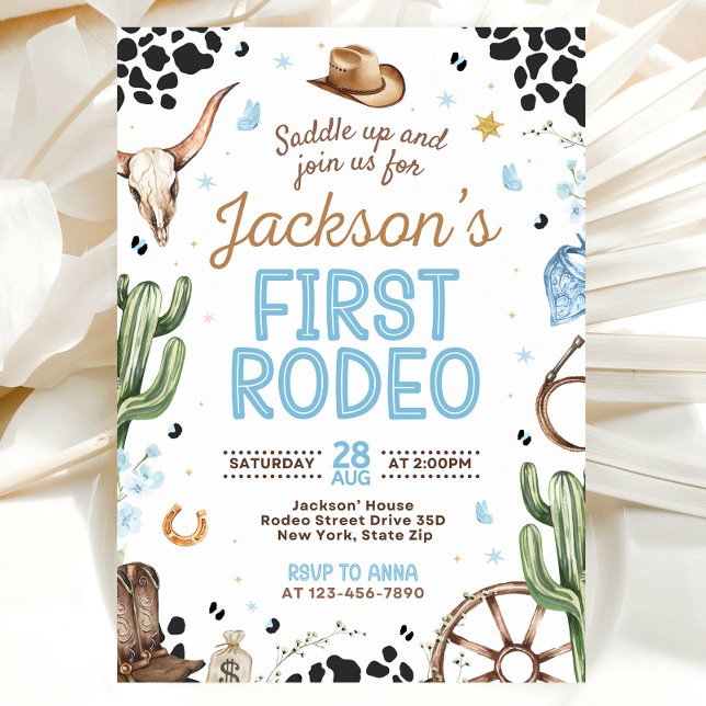 First Rodeo Birthday Invitation for Boy (Creator Uploaded)
