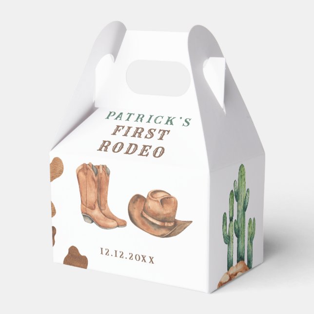 First Rodeo Birthday Party Favour Box (Front Side)