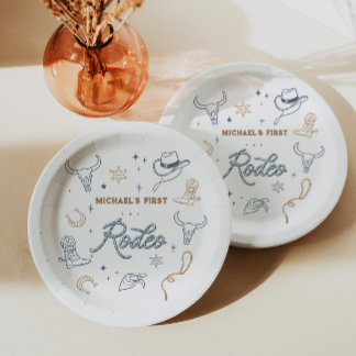 First Rodeo Birthday Party Paper Plate