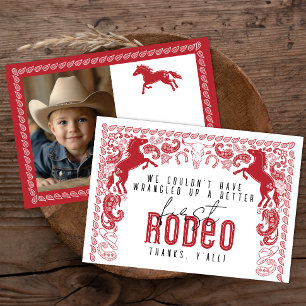 First Rodeo Birthday Party  Thank You Card