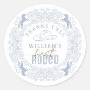 First Rodeo Birthday Thank You Sticker