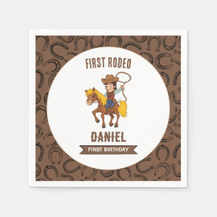 First Rodeo Cowboy 1st Birthday Napkin