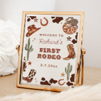 First Rodeo Cowboy 1st Birthday party Welcome