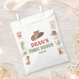 First Rodeo Cowboy 1st First Birthday Party Favour Bags