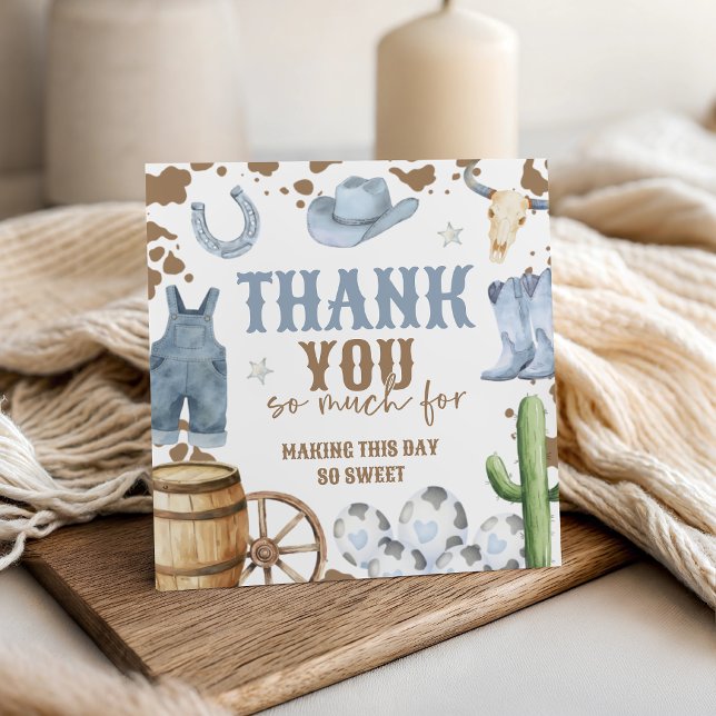 First Rodeo Cowboy Birthday Favour Tag (Creator Uploaded)