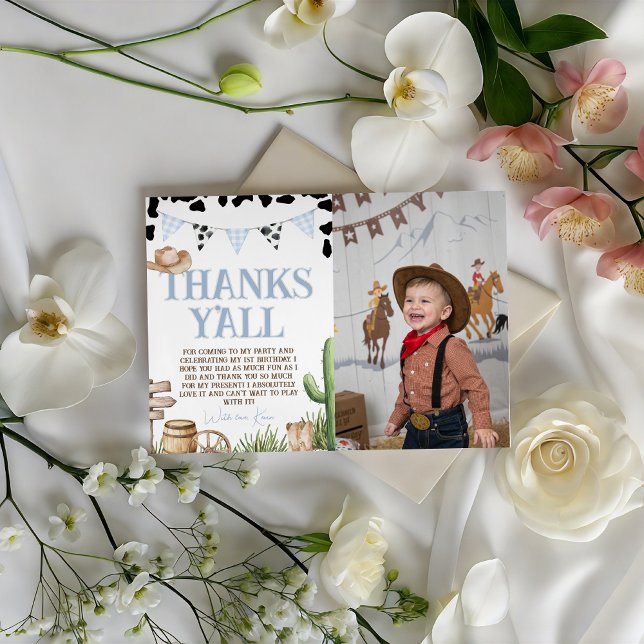 First Rodeo Cowboy Thank You Card Photo (Creator Uploaded)