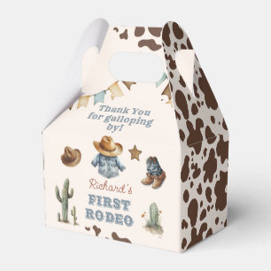 First rodeo Cowboy Wild west birthday party Favour Favour Box