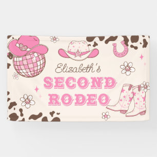 First Rodeo Cowgirl 2nd rodeo Birthday party Banner