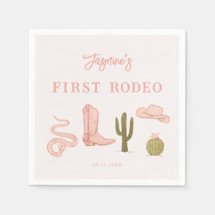 First Rodeo Cowgirl Birthday Party Napkin