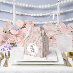 First Rodeo Cowgirl Western Pink 1st Birthday Favour Box