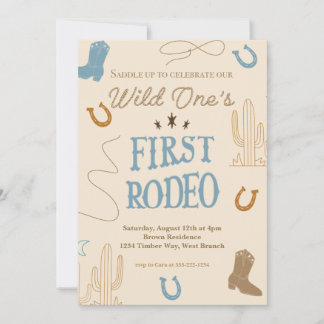 First Rodeo First Birthday Party Invitation