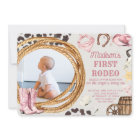 First Rodeo Girl Pink Western Birthday Party Photo