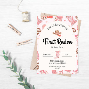 First Rodeo Girls Birthday Invite