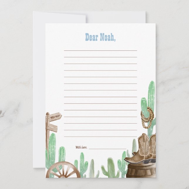 First Rodeo Pink Wild West Time Capsule Cards (Front)