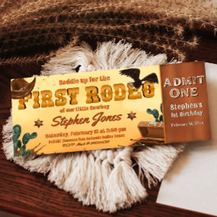 First Rodeo Ticket  Invitation